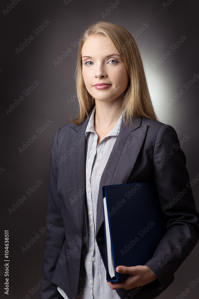 Business woman holding book Business woman holding book