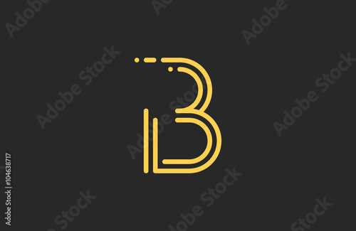 B letter logo. Line logo. Creative logo design.