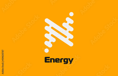 Energy logo design. Flash logo. Line logo concept. Creative logo. Geometrical logo.