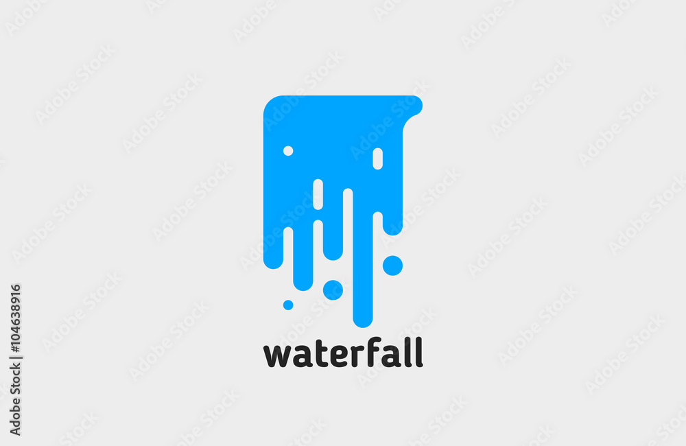 waterfall logo. water logo. creative logo design. line logo. waterfall logo. water logo. creative logo design. line logo.