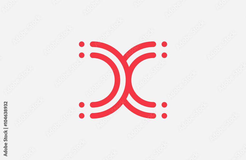 x letter logo design. line logo. creative logo x letter logo design. line logo. creative logo