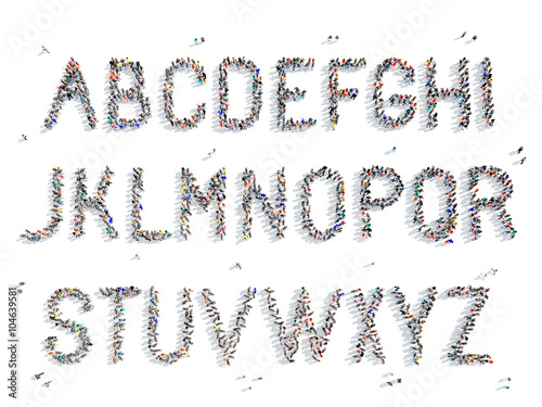 people  letter alphabet icon