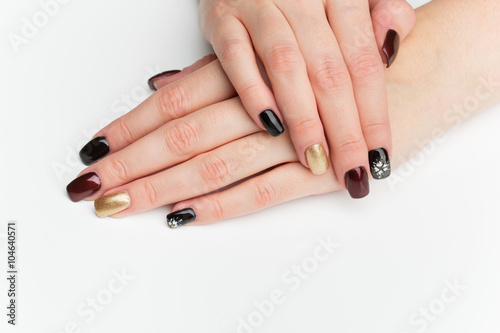 Woman hands with manicure