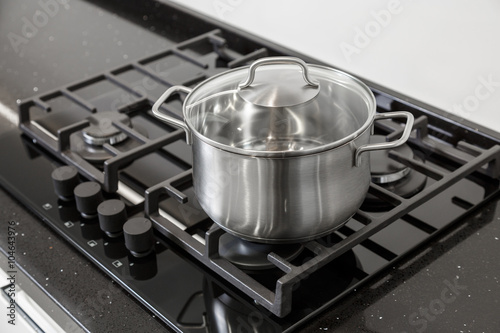 Pot on a gas stove