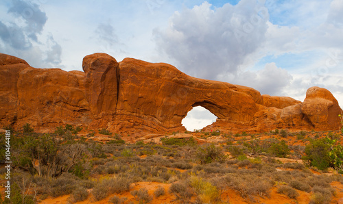 Beautiful rock formations in Arches National Park, Utah, USA