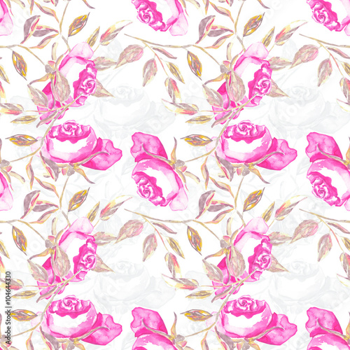 Beautiful Roses seamless pattern