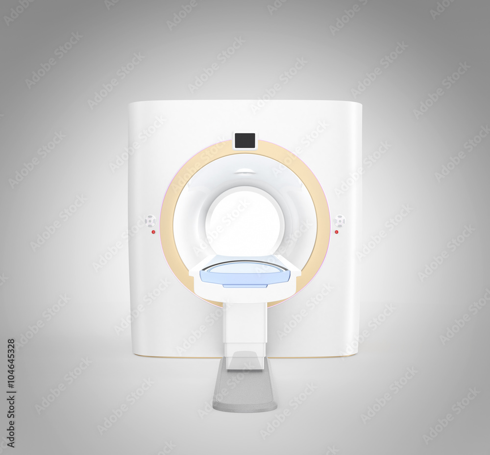 CT(Computer Tomography) scanner isolated on gray background. Clipping path available. CT(Computer Tomography) scanner isolated on gray background. Clipping path available.