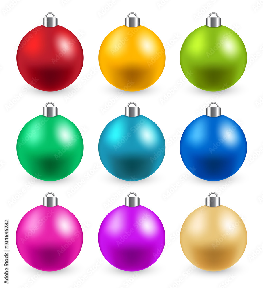 Christmas Balls On Festive Background : Vector Illustration Christmas Balls On Festive Background : Vector Illustration