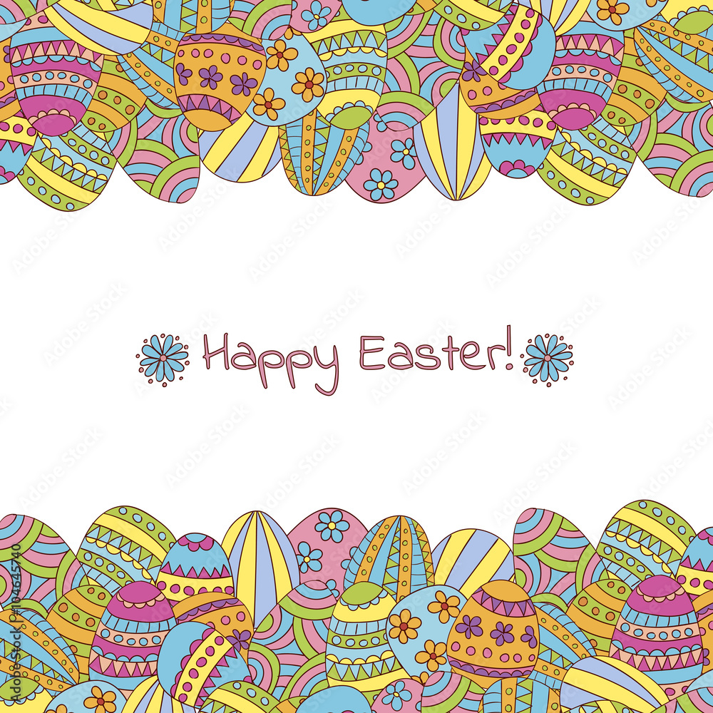 Naklejka premium Easter greeting card template
