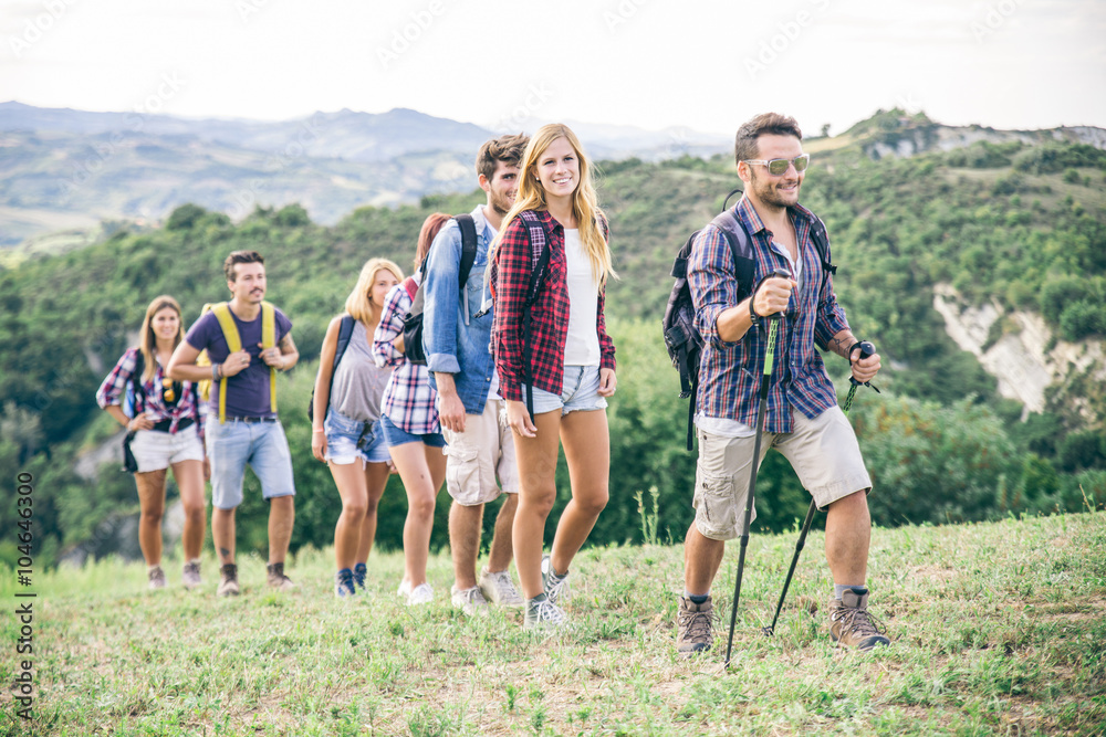 Hikers on excursion
