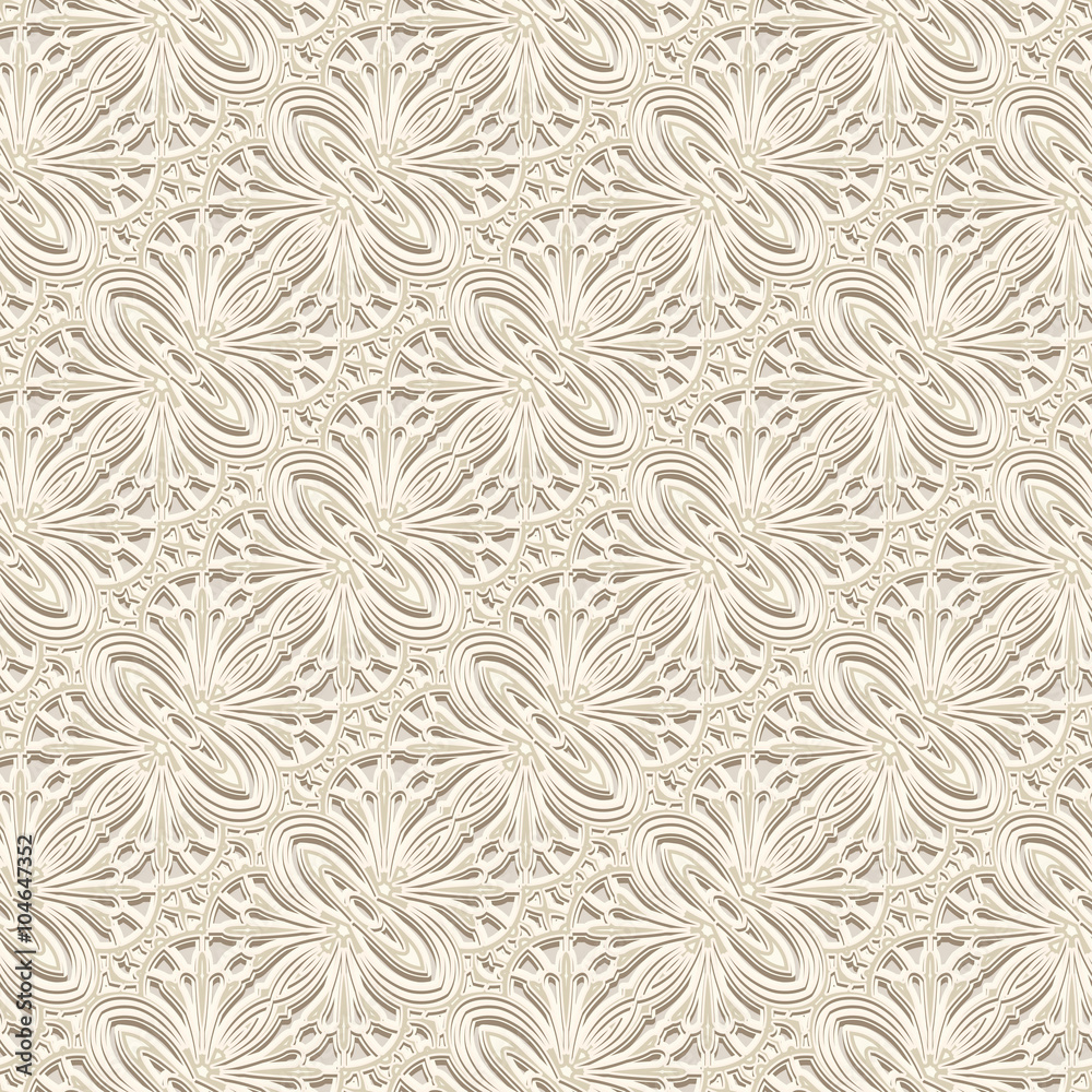 Seamless lace pattern in neutral color