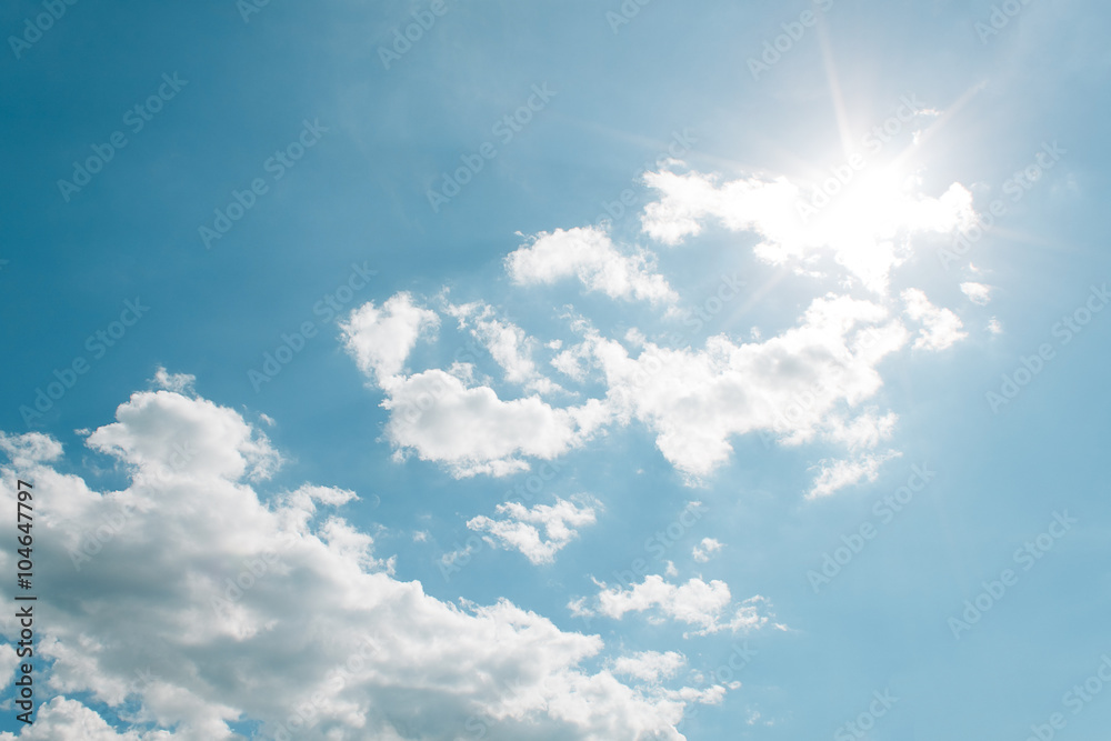 Sun shines through white clouds for pattern Sun shines through white clouds for pattern