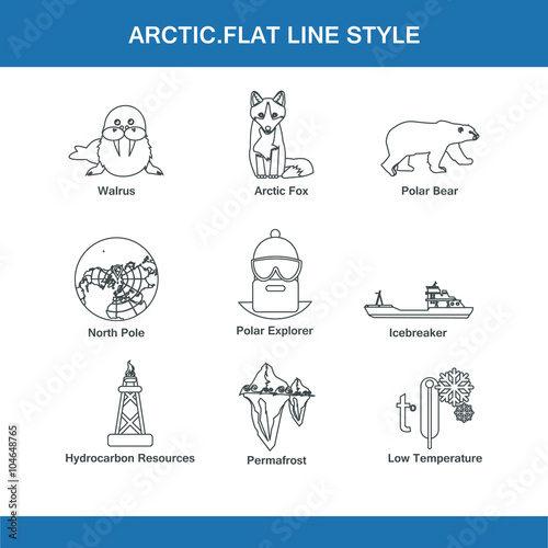 arctic flat line style