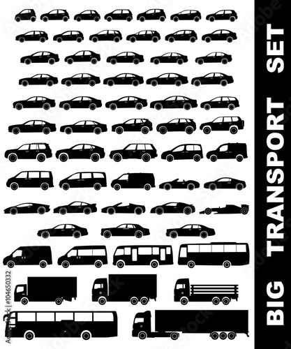 big transport set. different cars.