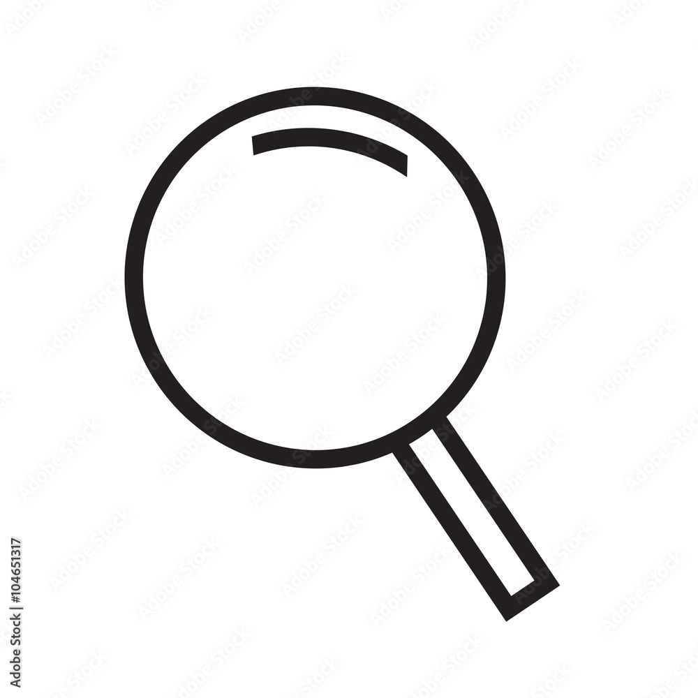 Thin line magnifier icon Illustration design Thin line magnifier icon Illustration design