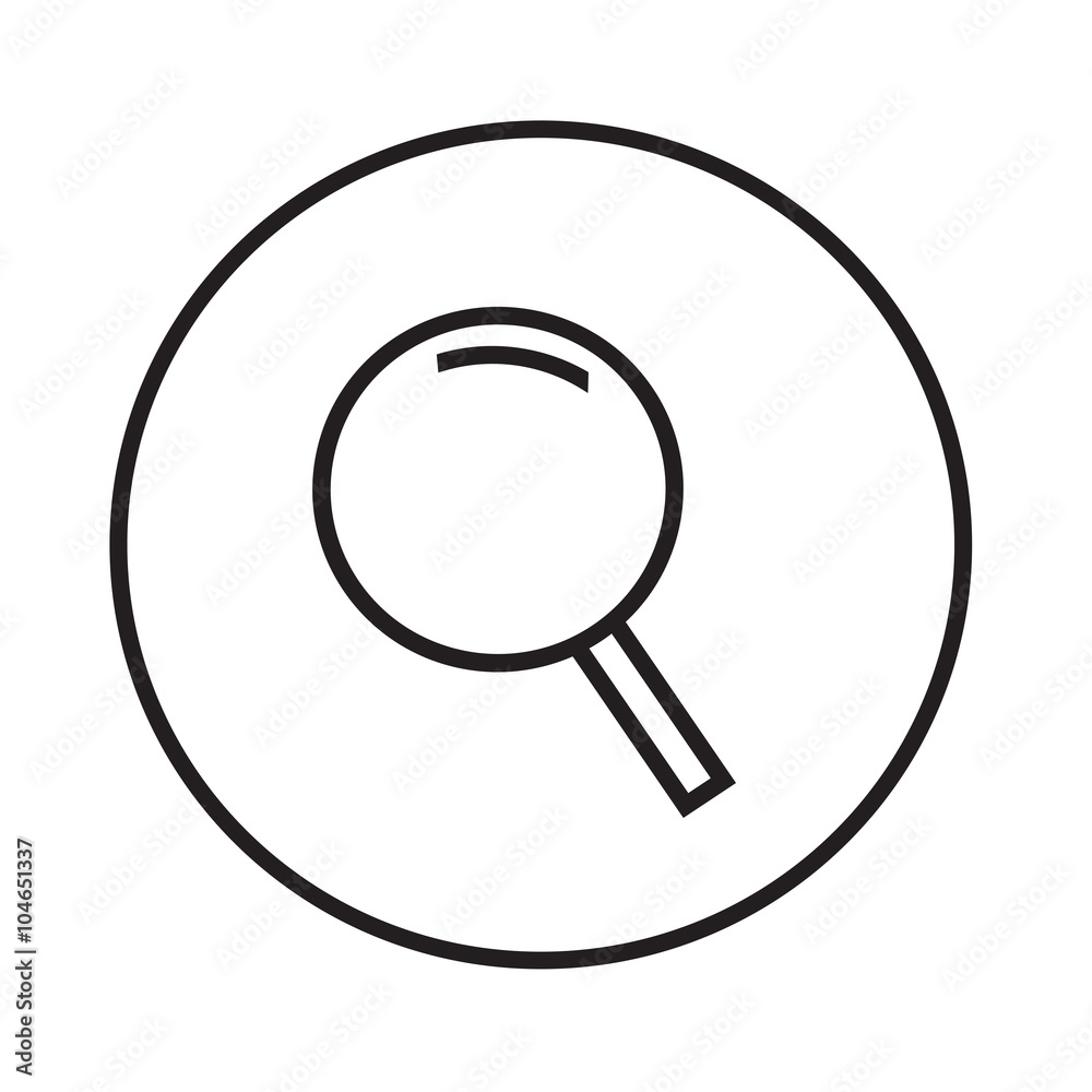 Thin line magnifier icon Illustration design Thin line magnifier icon Illustration design