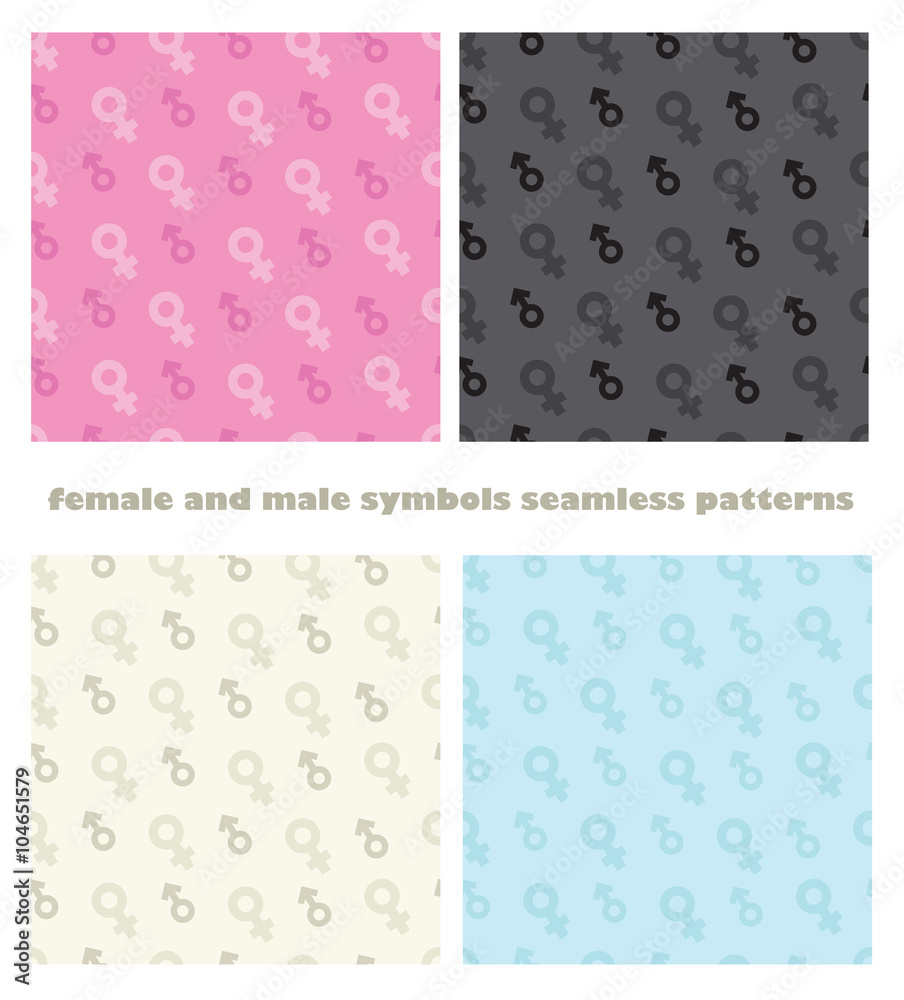 male female symbol seamless pattern