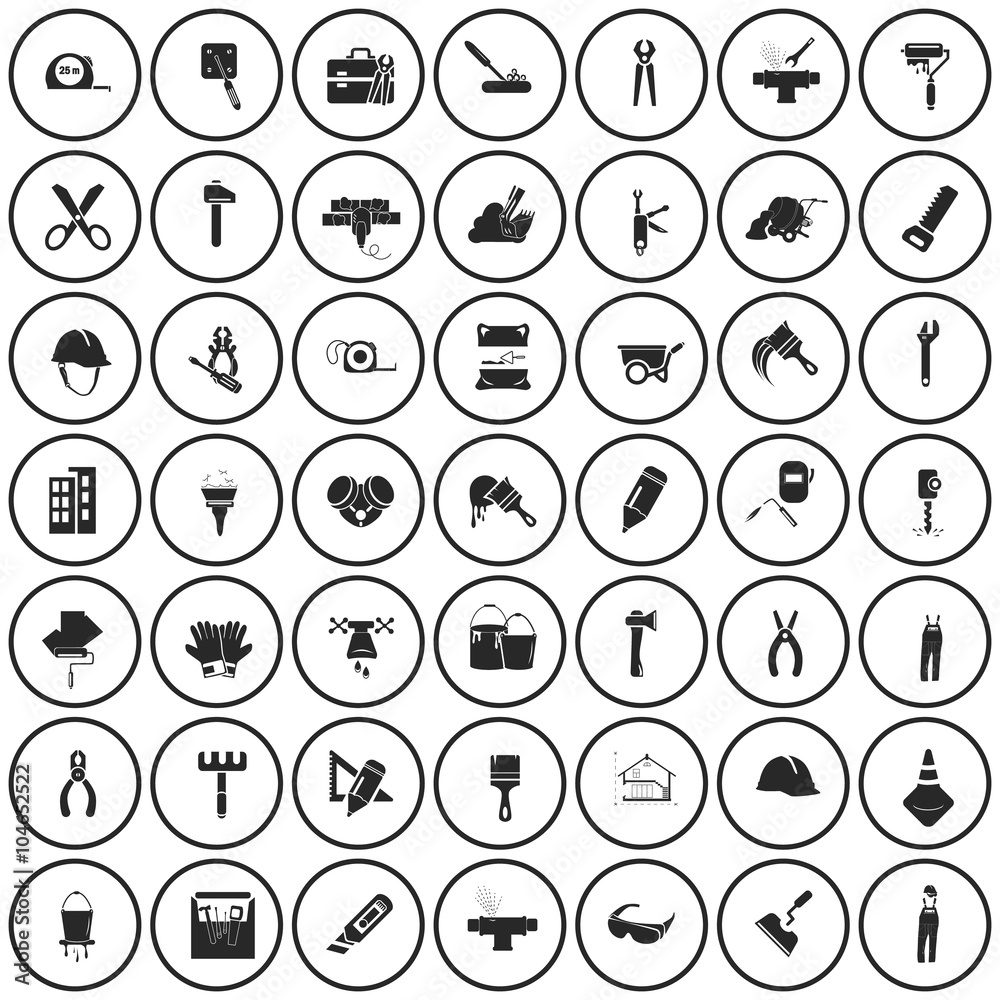 Set of forty nine construction icon Set of forty nine construction icon