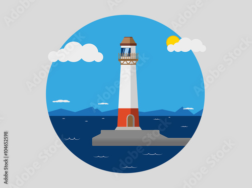 the lighthouse by the sea