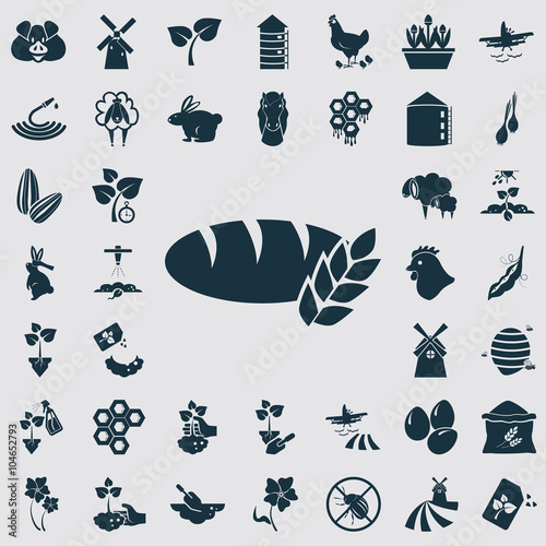 Set of forty agriculture icons