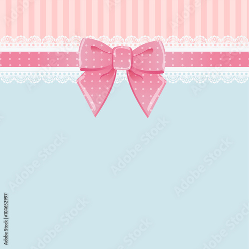 Pink bow with background
