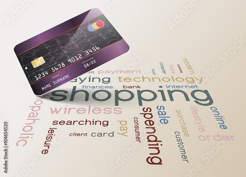 Credit card and shopping concept