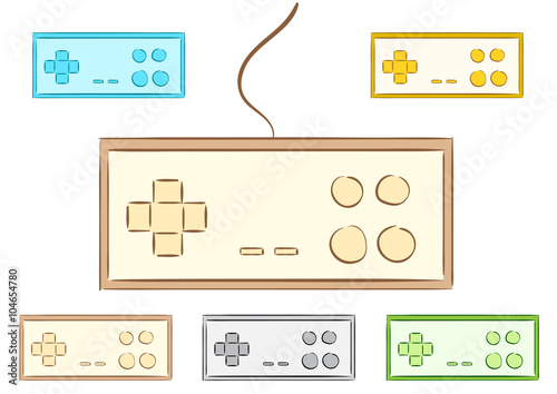 Clipart with gamepads