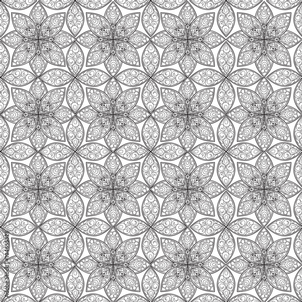 Abstract floral ethnic pattern. Geometric ornament. ornamental textured background. Abstract floral ethnic pattern. Geometric ornament. ornamental textured background.