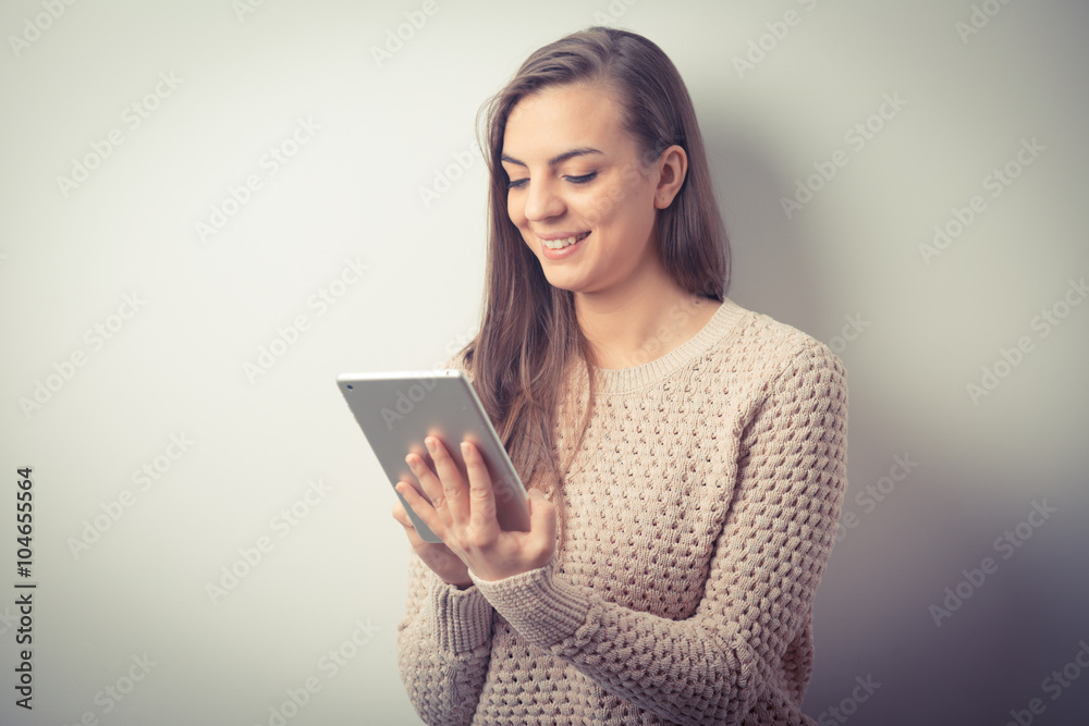 Young woman using a tablet Young woman using a tablet
