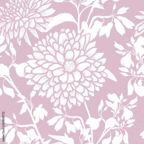 Floral seamless pattern. Flower background. Flourish seamless texture