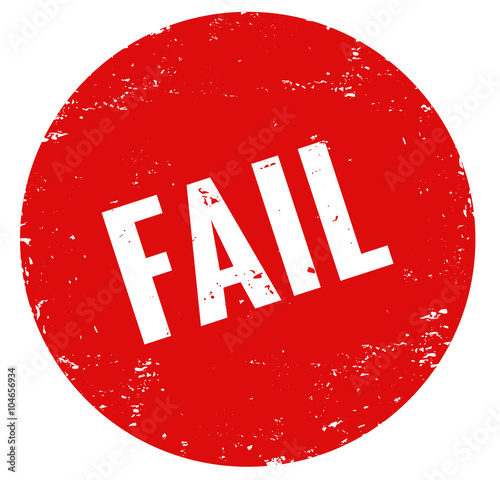Fail Stempel rot grunge