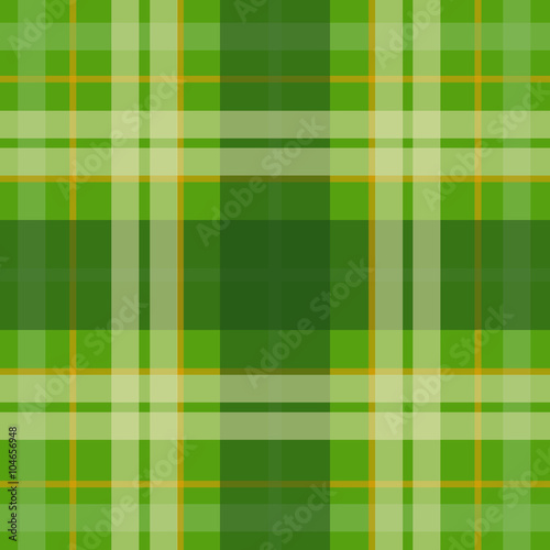 Vector seamless scottish tartan pattern in green, orange, beige. British or irish celtic design for textile, clothes, fabric or for wrapping, backgrounds, wallpaper