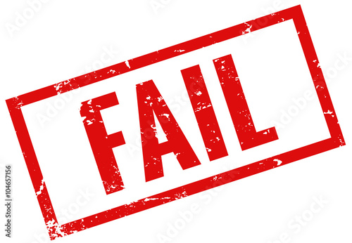 Fail Stempel rot grunge