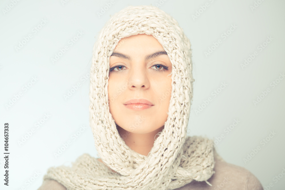 Young woman winter portrait
