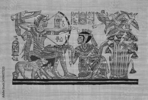 Fotografia ancient Egyptian parchment
