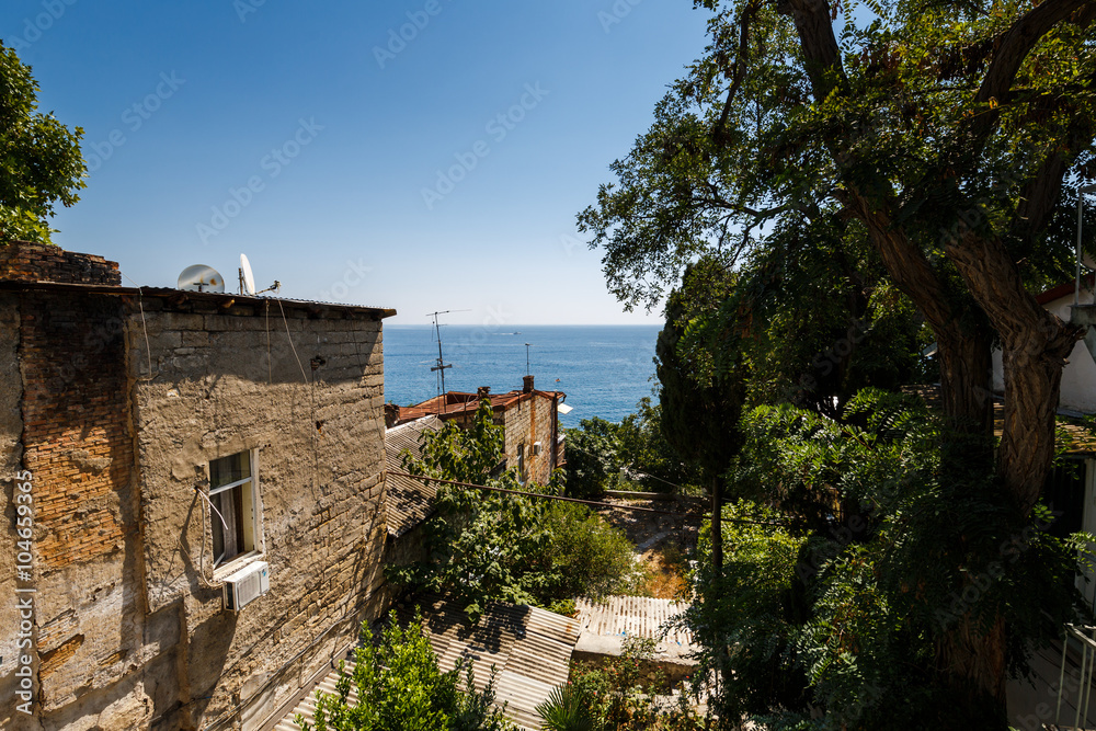 Views of the Black Sea from the house terrace