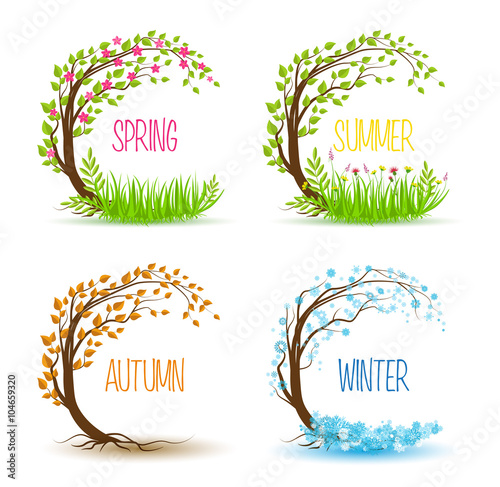 Vector seasonal tree