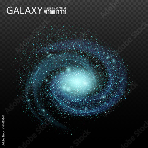 Galaxy. Really transparent vector galaxy effect. Spiral galaxy. Galaxy template. Galaxy background. Element galaxy. © leezarius