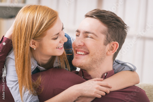 Deaf man with his girlfriend