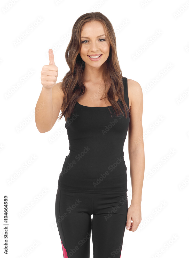Happy fitness girl Happy fitness girl