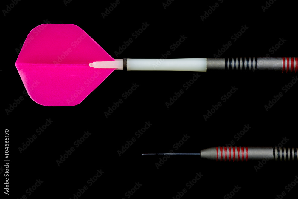 Darts Isolated on a Black Background Darts Isolated on a Black Background