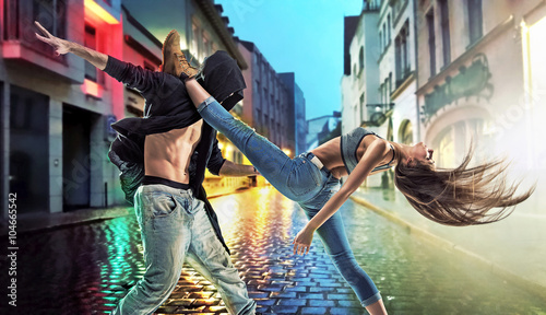 Talented guys dancing hip hop