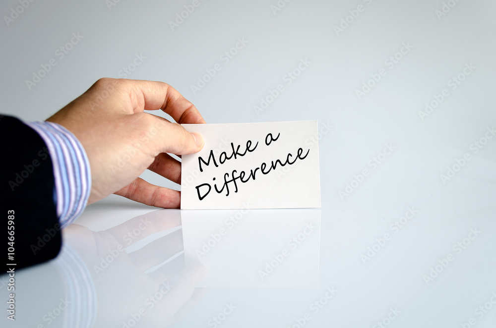 Make a difference text concept Make a difference text concept