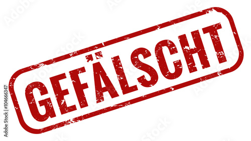 Fälschung Stempel rot