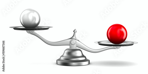 Scales on white background....