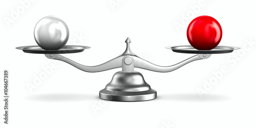 Scales on white background....