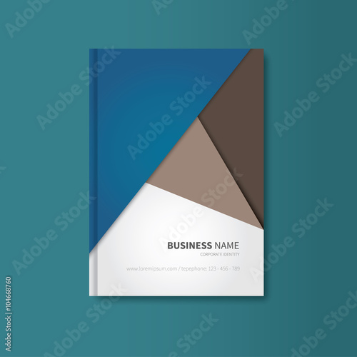 professional book in material design / modern vector brochure background, cover for report leaflet, corporate identity