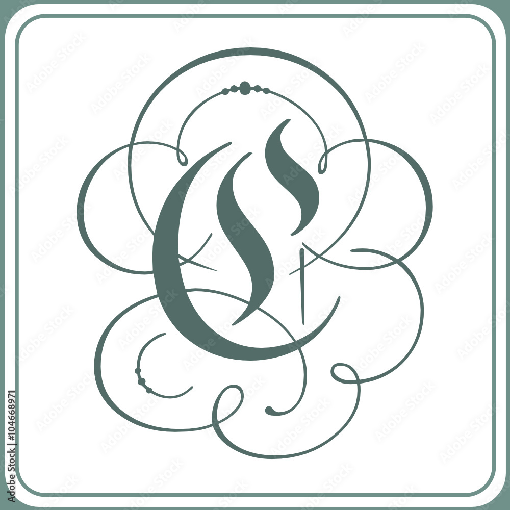 Rococo Cursive alfabeto rococó Stock Vector | Adobe Stock
