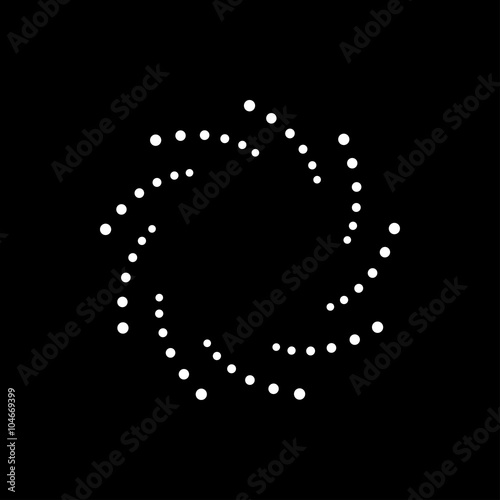 Abstract dotted shape. 
