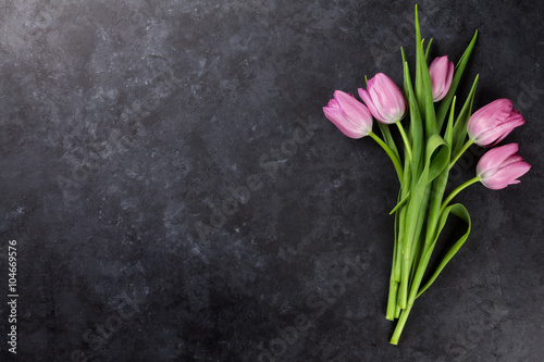 Fototapeta Naklejka Na Ścianę i Meble -  Fresh pink tulip flowers